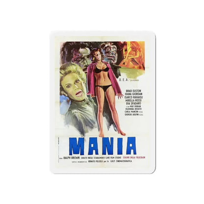 MANIA 1974 Movie Poster - Refrigerator Magnet 3 Inch Die-Cut - The Sticker Space