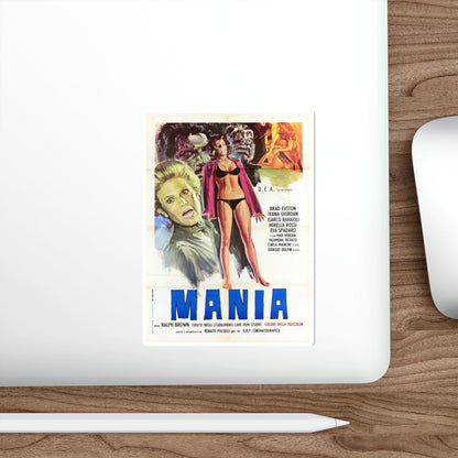 MANIA 1974 Movie Poster STICKER Vinyl Die-Cut Decal-The Sticker Space