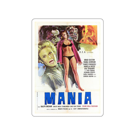 MANIA 1974 Movie Poster STICKER Vinyl Die-Cut Decal-2 Inch-The Sticker Space