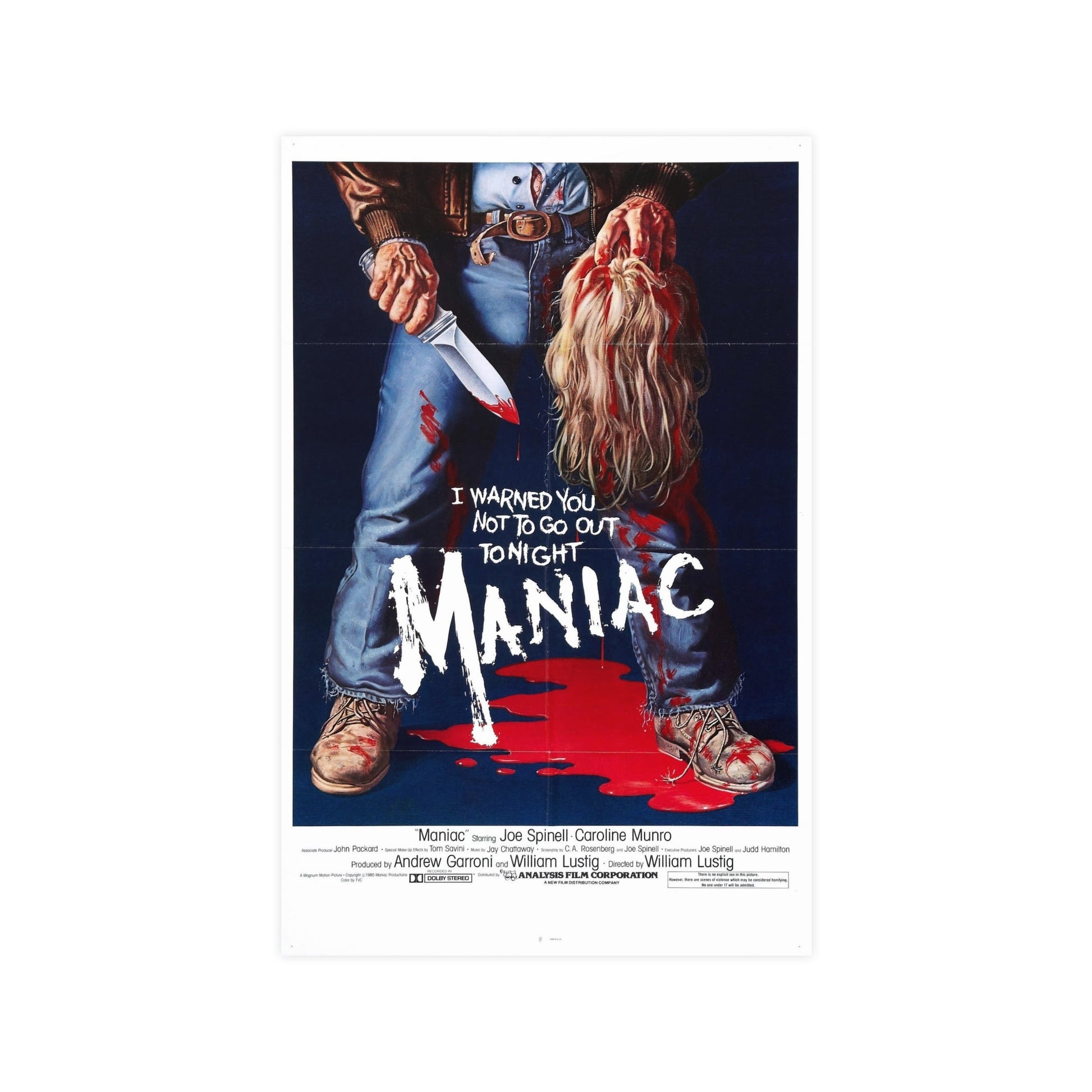 MANIAC 1980 - Paper Movie Poster-11″ x 17″ (Vertical)-The Sticker Space