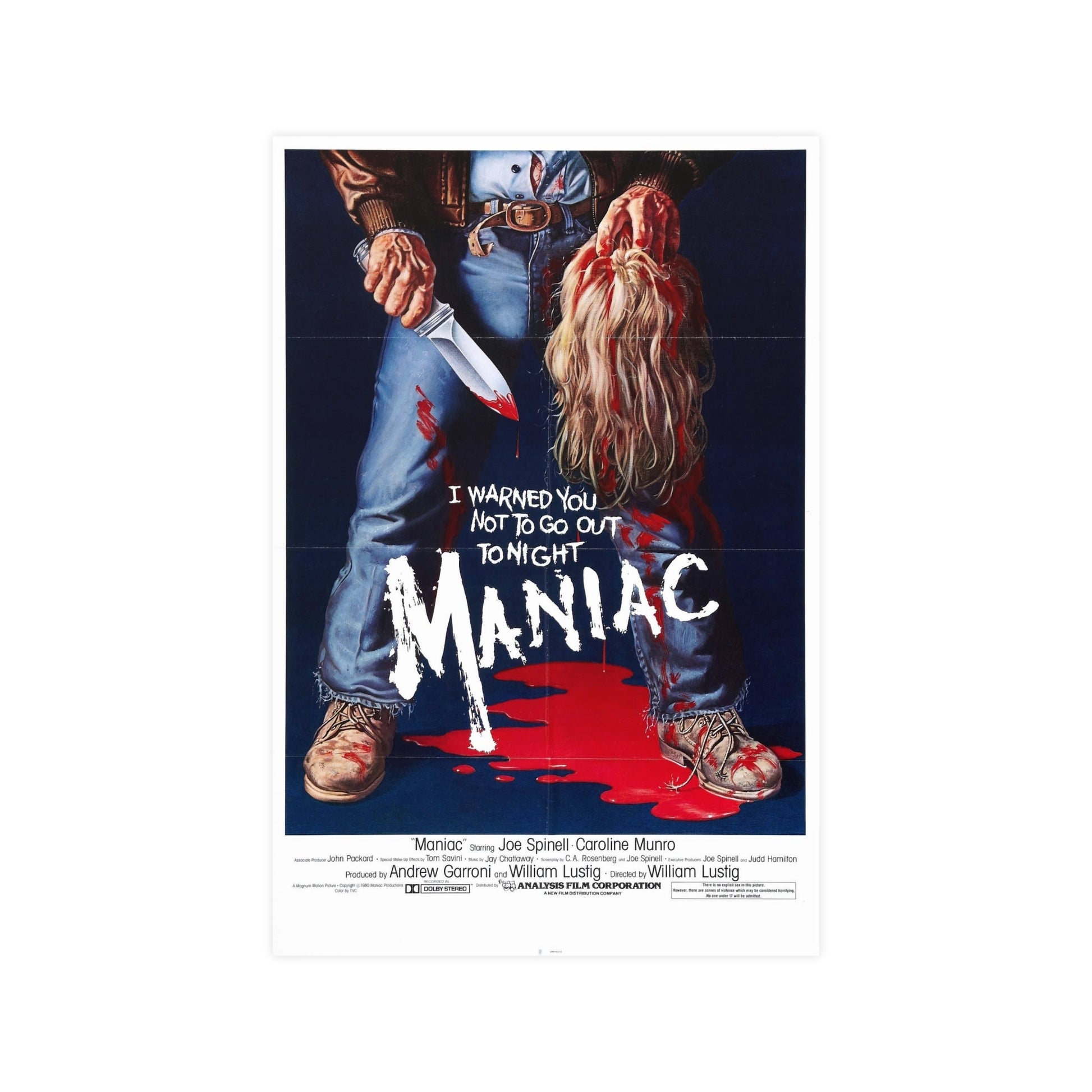 MANIAC 1980 - Paper Movie Poster-12″ x 18″ (Vertical)-The Sticker Space