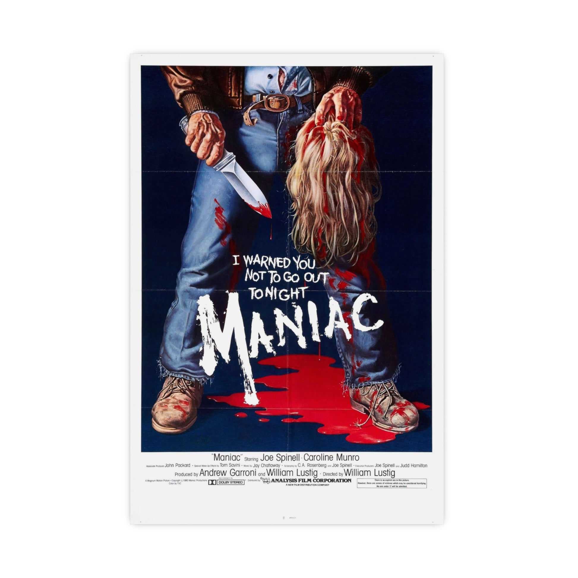 MANIAC 1980 - Paper Movie Poster-16″ x 24″ (Vertical)-The Sticker Space