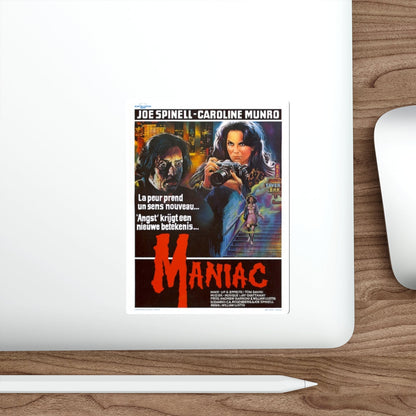 MANIAC (BELGIAN) 1980 Movie Poster STICKER Vinyl Die-Cut Decal-The Sticker Space