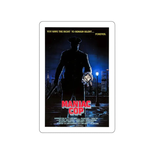 MANIAC COP 1988 Movie Poster STICKER Vinyl Die-Cut Decal 2 Inch - The Sticker Space