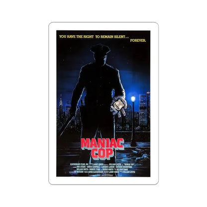 MANIAC COP 1988 Movie Poster - STICKER Vinyl Kiss-Cut Decal 6 Inch White - The Sticker Space