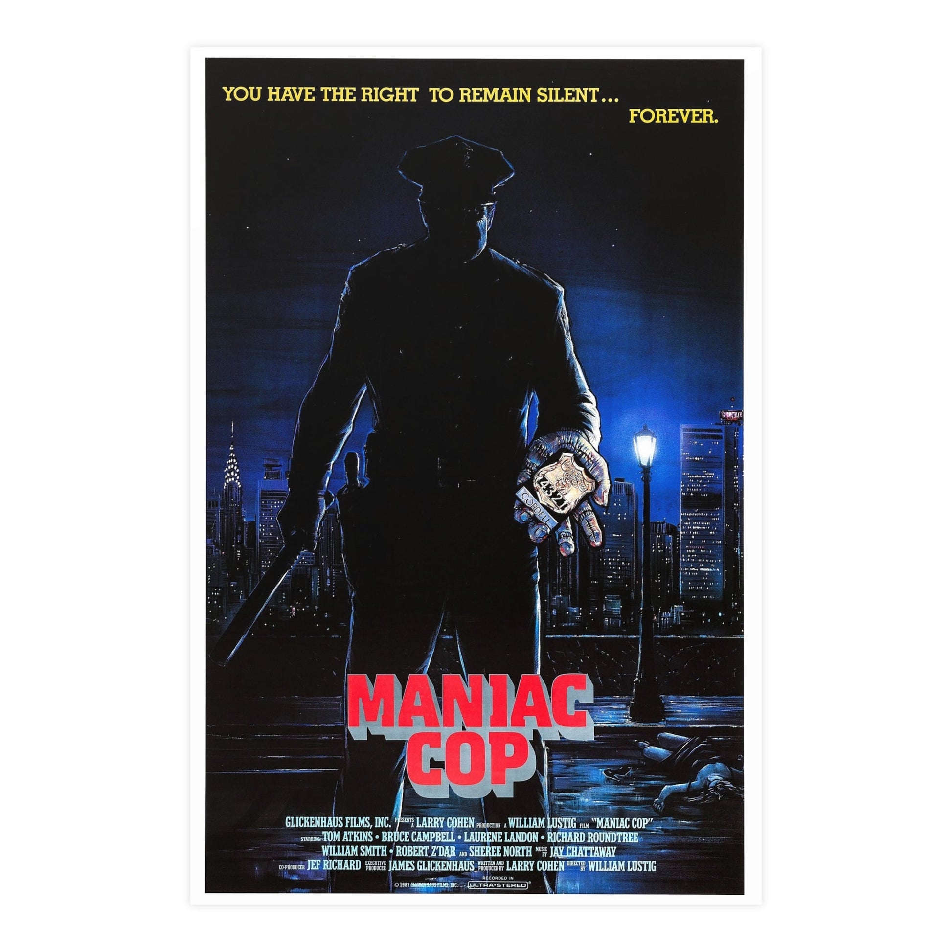 MANIAC COP 1988 - Paper Movie Poster-24″ x 36″ (Vertical)-The Sticker Space