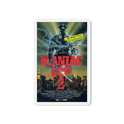 MANIAC COP 2 (GERMAN) 1990 Movie Poster - Refrigerator Magnet 3 Inch Die-Cut - The Sticker Space