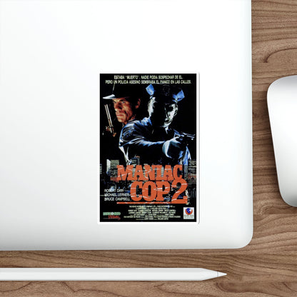 MANIAC COP 2 (SPANISH) 1990 Movie Poster STICKER Vinyl Die-Cut Decal-The Sticker Space