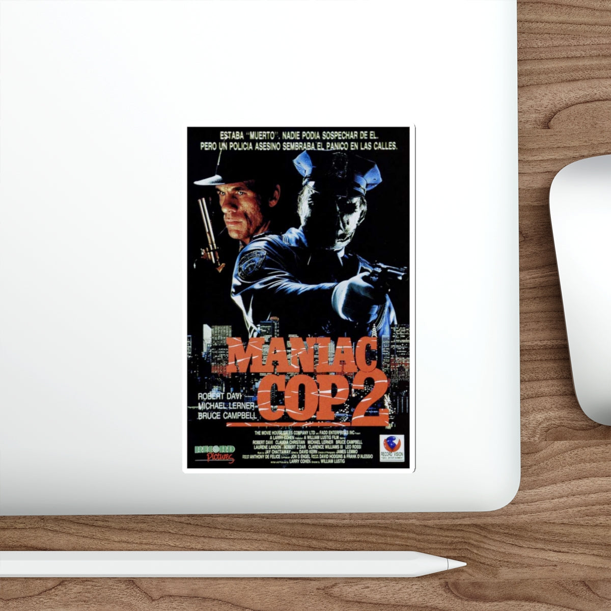 MANIAC COP 2 (SPANISH) 1990 Movie Poster STICKER Vinyl Die-Cut Decal-The Sticker Space