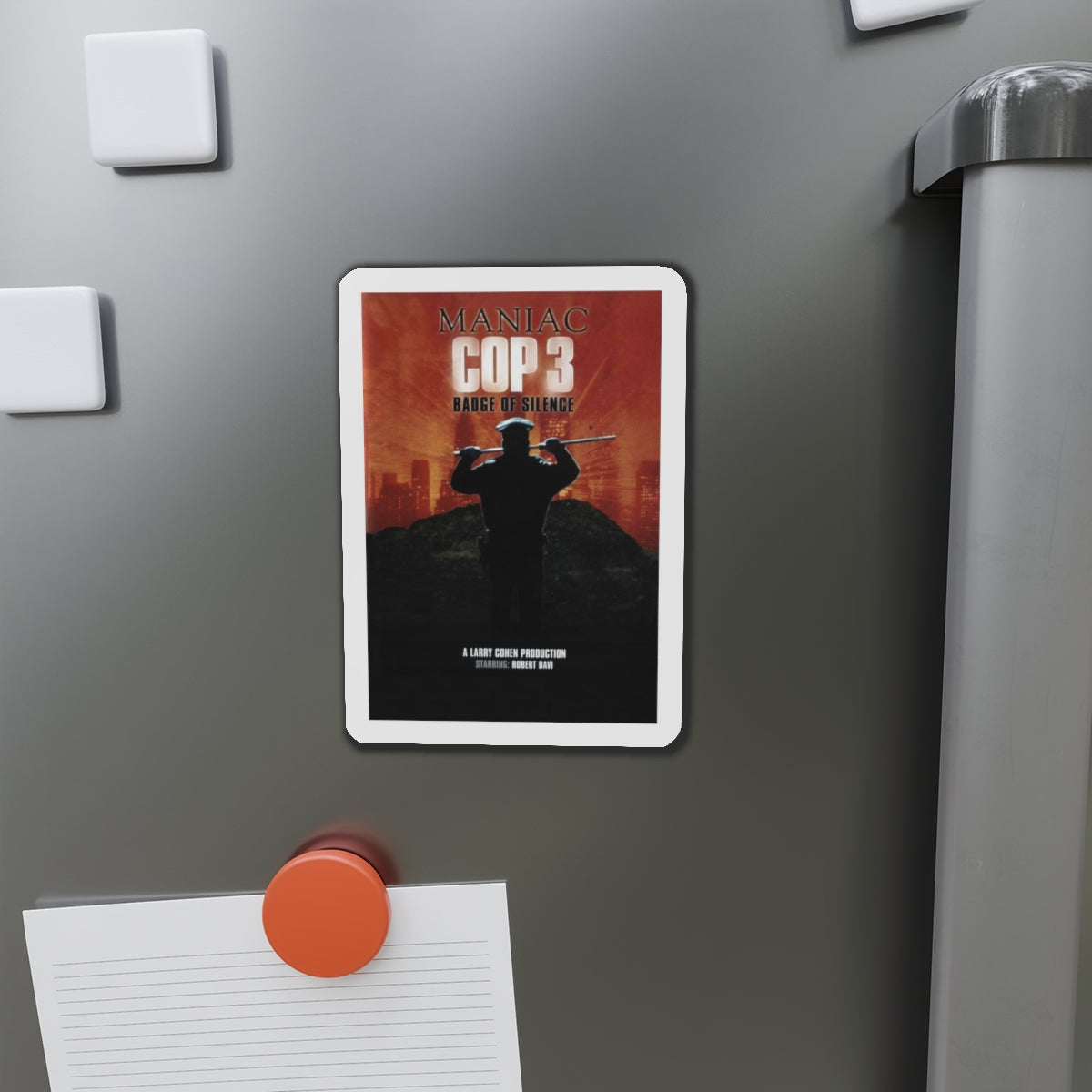 MANIAC COP 3 (TEASER) 1993 Movie Poster - Refrigerator Magnet-The Sticker Space