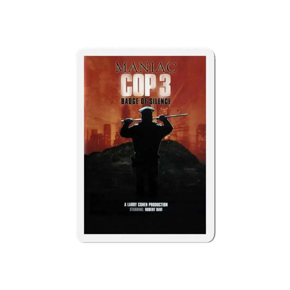 MANIAC COP 3 (TEASER) 1993 Movie Poster - Refrigerator Magnet - The Sticker Space
