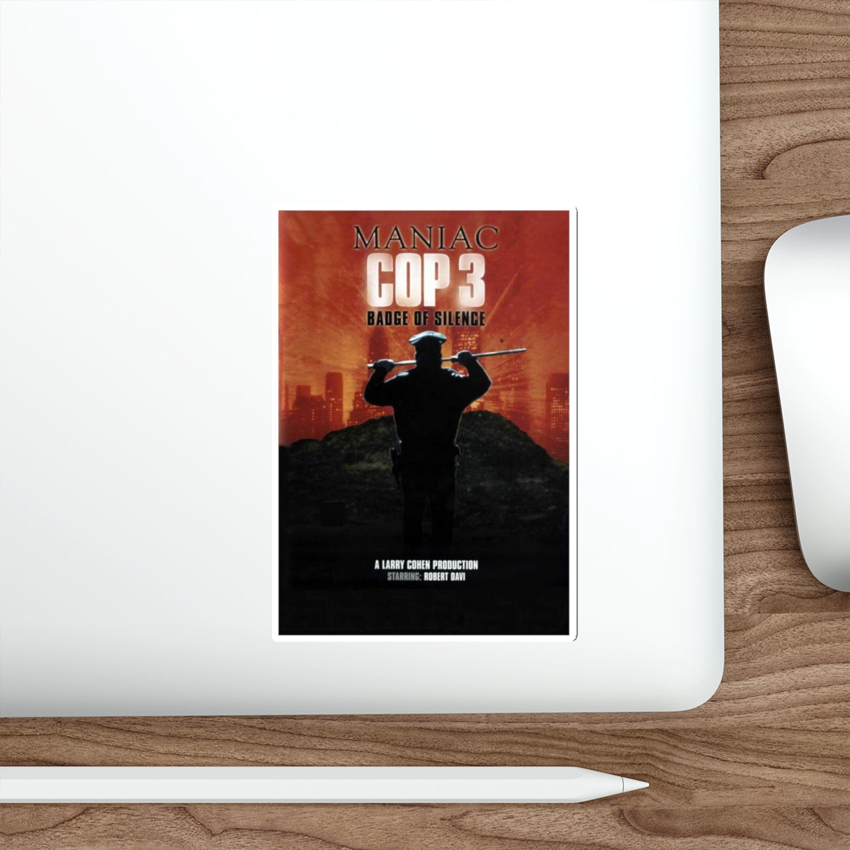 MANIAC COP 3 (TEASER) 1993 Movie Poster STICKER Vinyl Die-Cut Decal-The Sticker Space