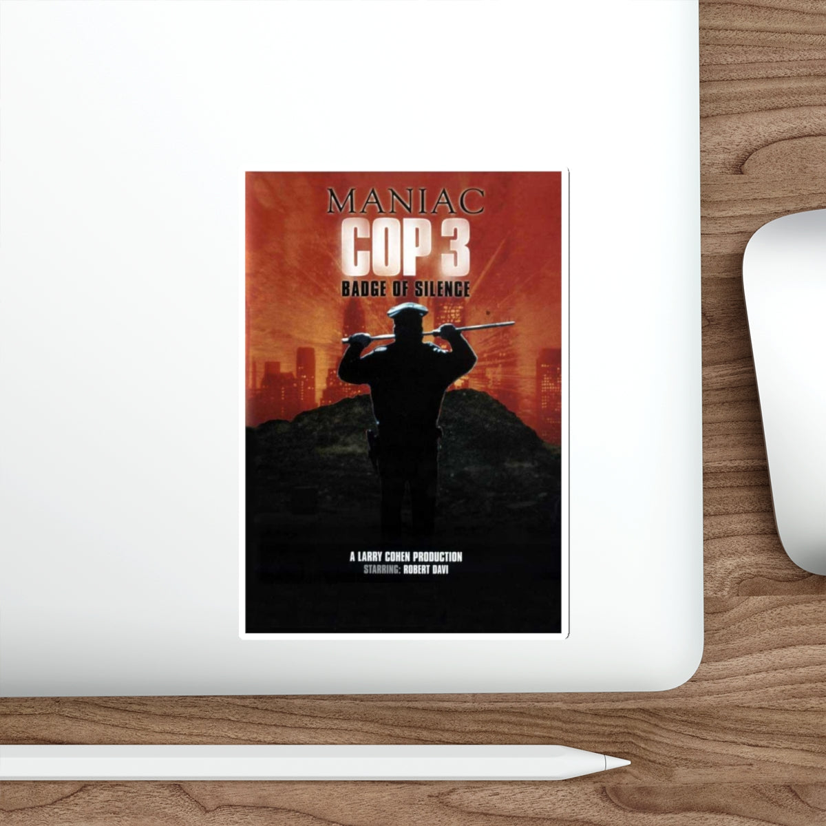 MANIAC COP 3 (TEASER) 1993 Movie Poster STICKER Vinyl Die-Cut Decal-The Sticker Space