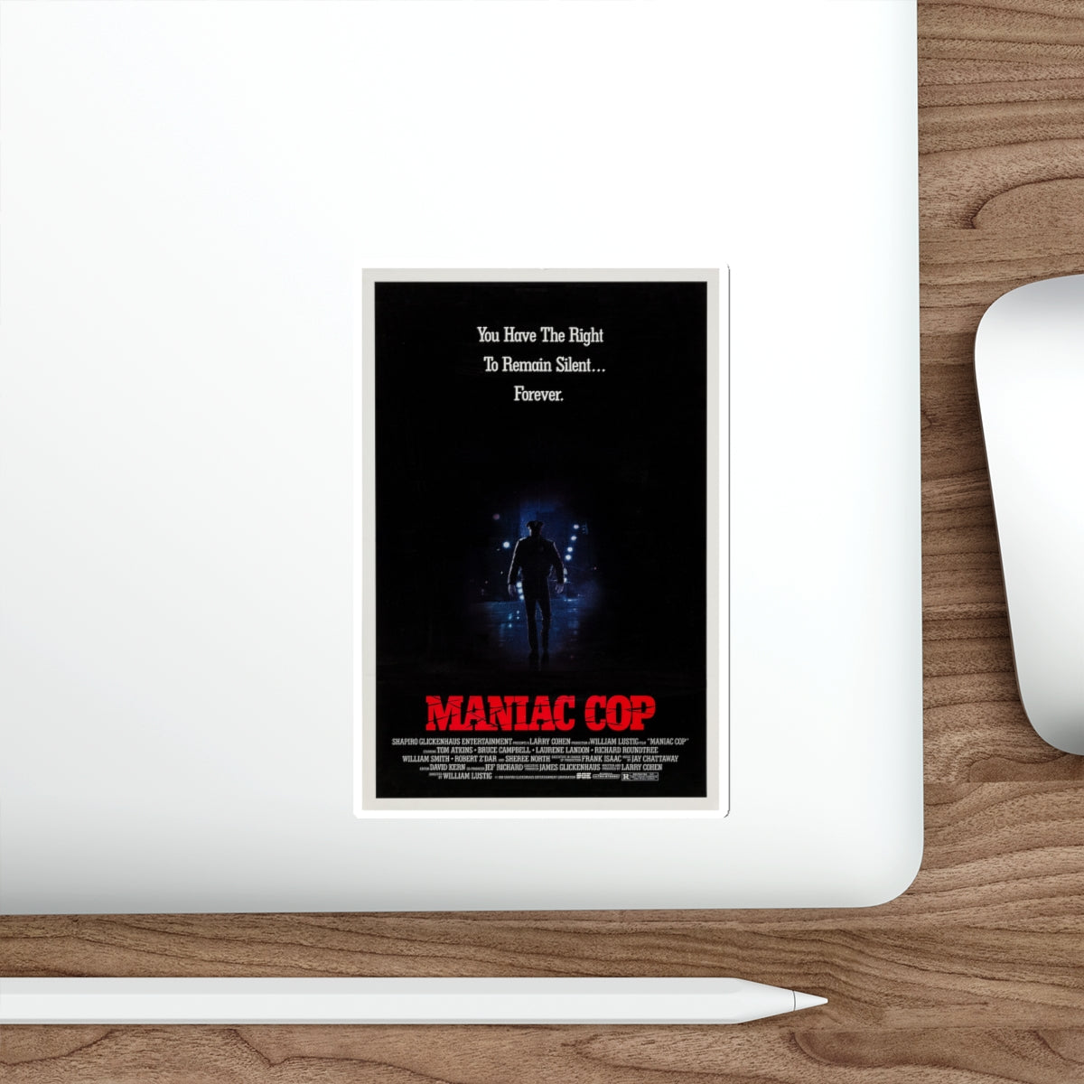 MANIAC COP (TEASER) 1988 Movie Poster STICKER Vinyl Die-Cut Decal-The Sticker Space