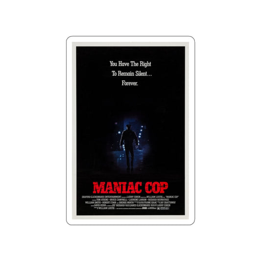 MANIAC COP (TEASER) 1988 Movie Poster STICKER Vinyl Die-Cut Decal-2 Inch-The Sticker Space