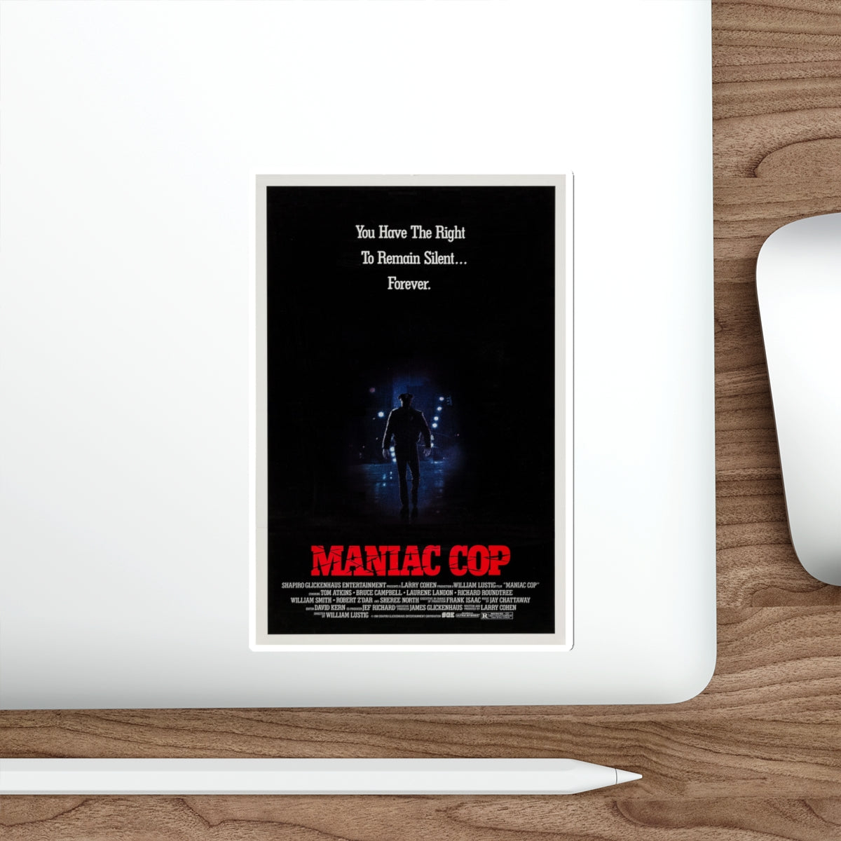 MANIAC COP (TEASER) 1988 Movie Poster STICKER Vinyl Die-Cut Decal-The Sticker Space