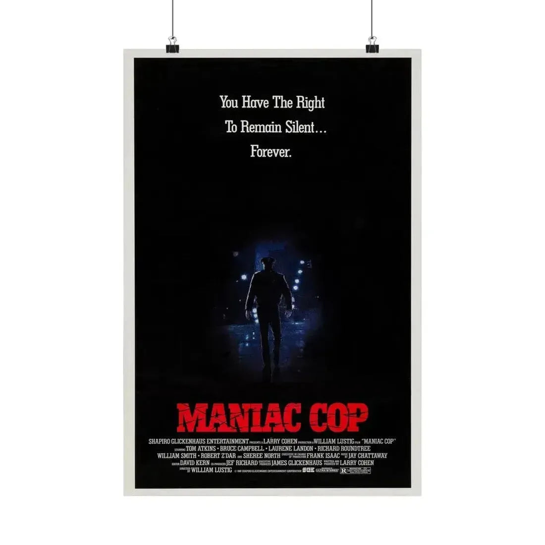 MANIAC COP (TEASER) 1988 - Paper Movie Poster 16″ x 24″ Matte - The Sticker Space