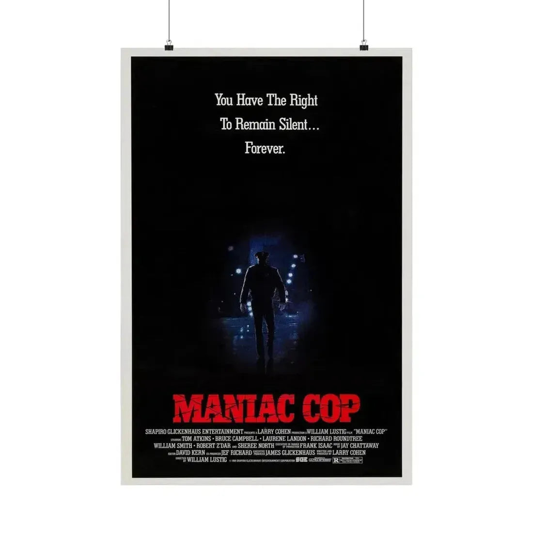 MANIAC COP (TEASER) 1988 - Paper Movie Poster 24″ x 36″ Matte - The Sticker Space