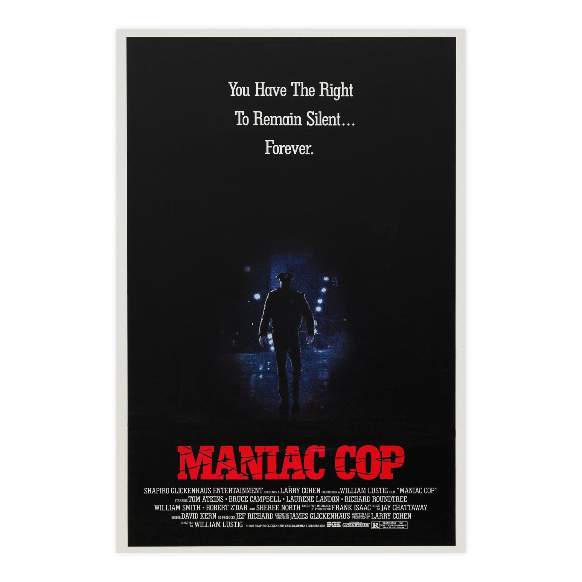 MANIAC COP (TEASER) 1988 - Paper Movie Poster-24″ x 36″ (Vertical)-The Sticker Space