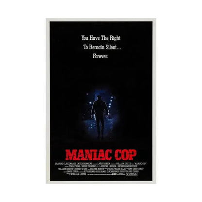 MANIAC COP (TEASER) 1988 - Paper Movie Poster - The Sticker Space