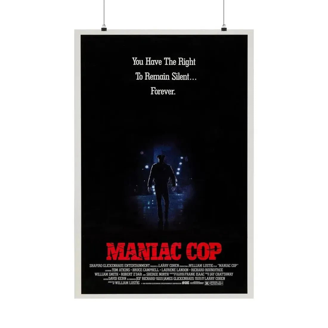 MANIAC COP (TEASER) 1988 - Paper Movie Poster - The Sticker Space