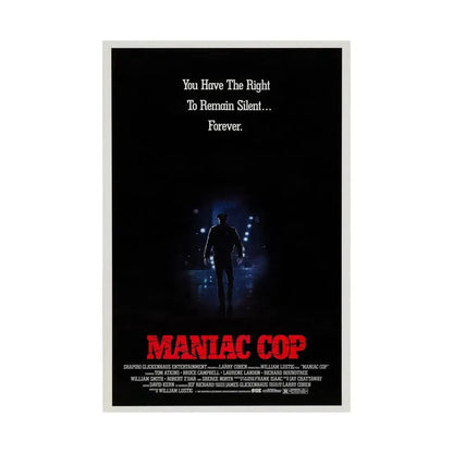MANIAC COP (TEASER) 1988 - Paper Movie Poster - The Sticker Space