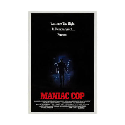 MANIAC COP (TEASER) 1988 - Paper Movie Poster - The Sticker Space