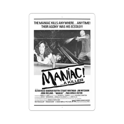 MANIAC! (RANSOM) 1977 Movie Poster - STICKER Vinyl Kiss-Cut Decal 2 Inch White - The Sticker Space