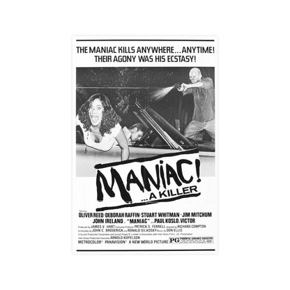 MANIAC! (RANSOM) 1977 - Paper Movie Poster-12″ x 18″ (Vertical)-The Sticker Space