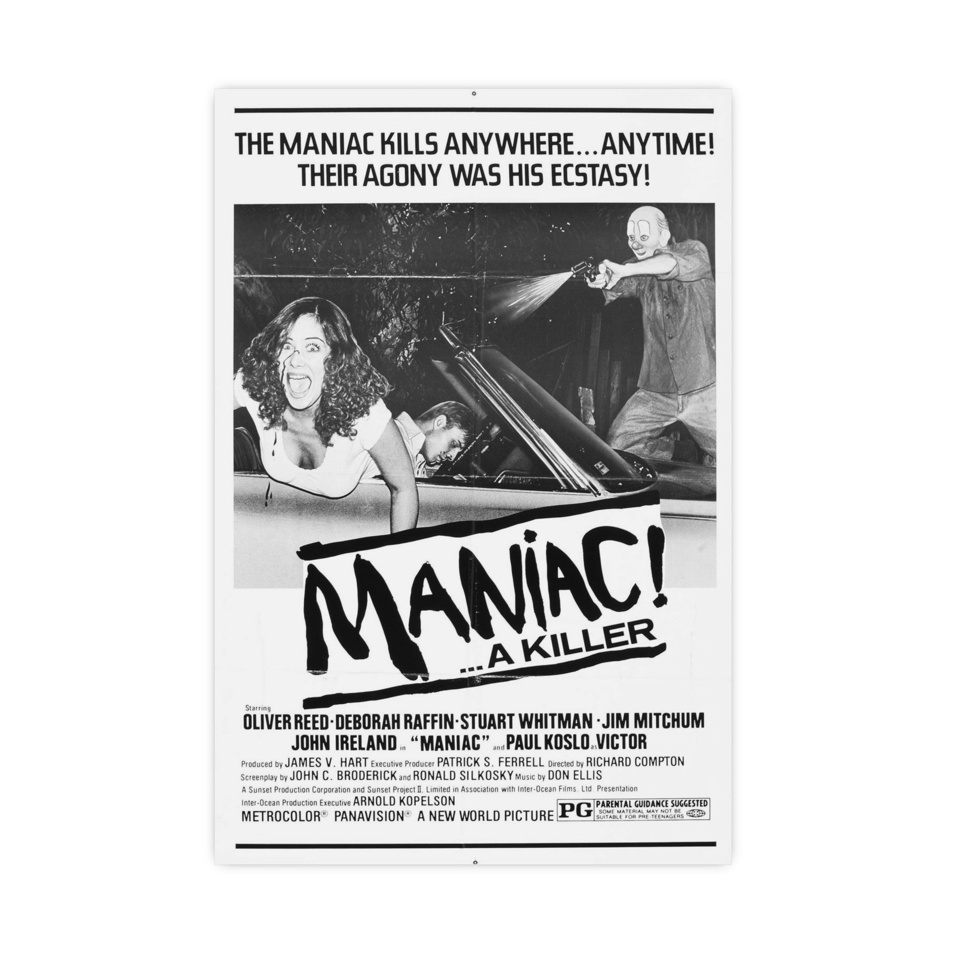 MANIAC! (RANSOM) 1977 - Paper Movie Poster-16″ x 24″ (Vertical)-The Sticker Space
