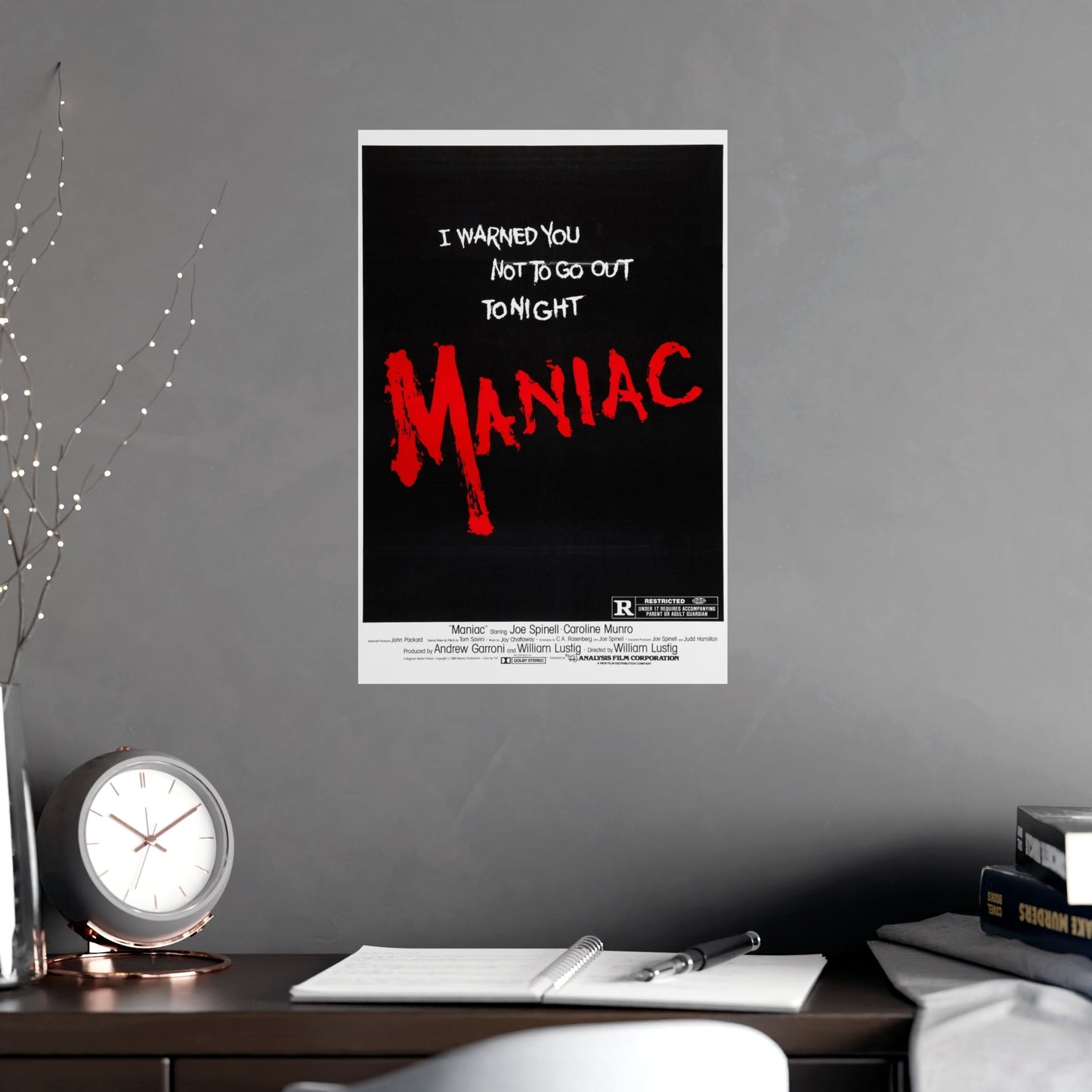 MANIAC (TEASER) 1980 - Paper Movie Poster-The Sticker Space