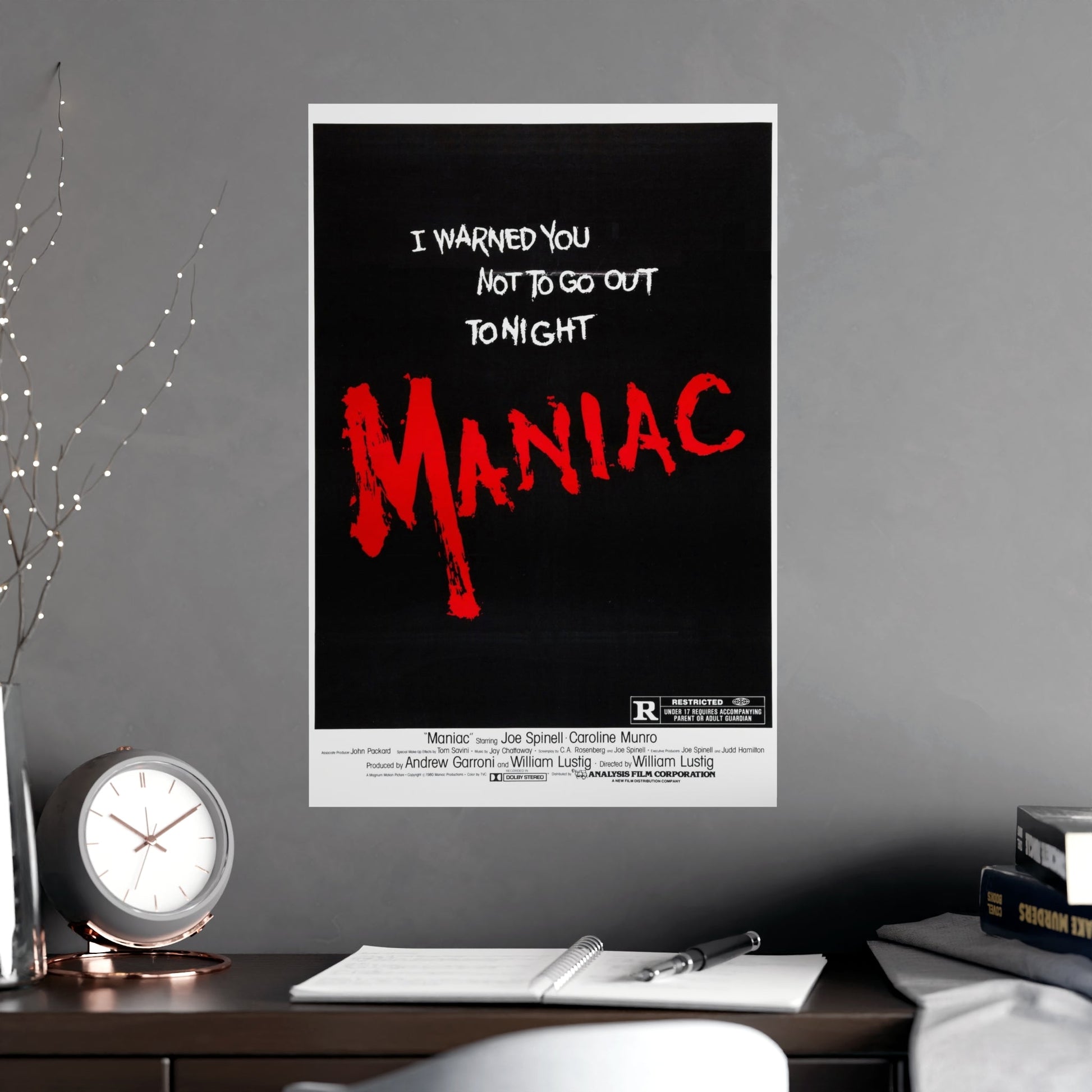 MANIAC (TEASER) 1980 - Paper Movie Poster-The Sticker Space