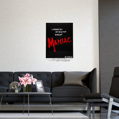 MANIAC (TEASER) 1980 - Paper Movie Poster-The Sticker Space