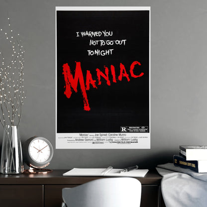MANIAC (TEASER) 1980 - Paper Movie Poster-The Sticker Space