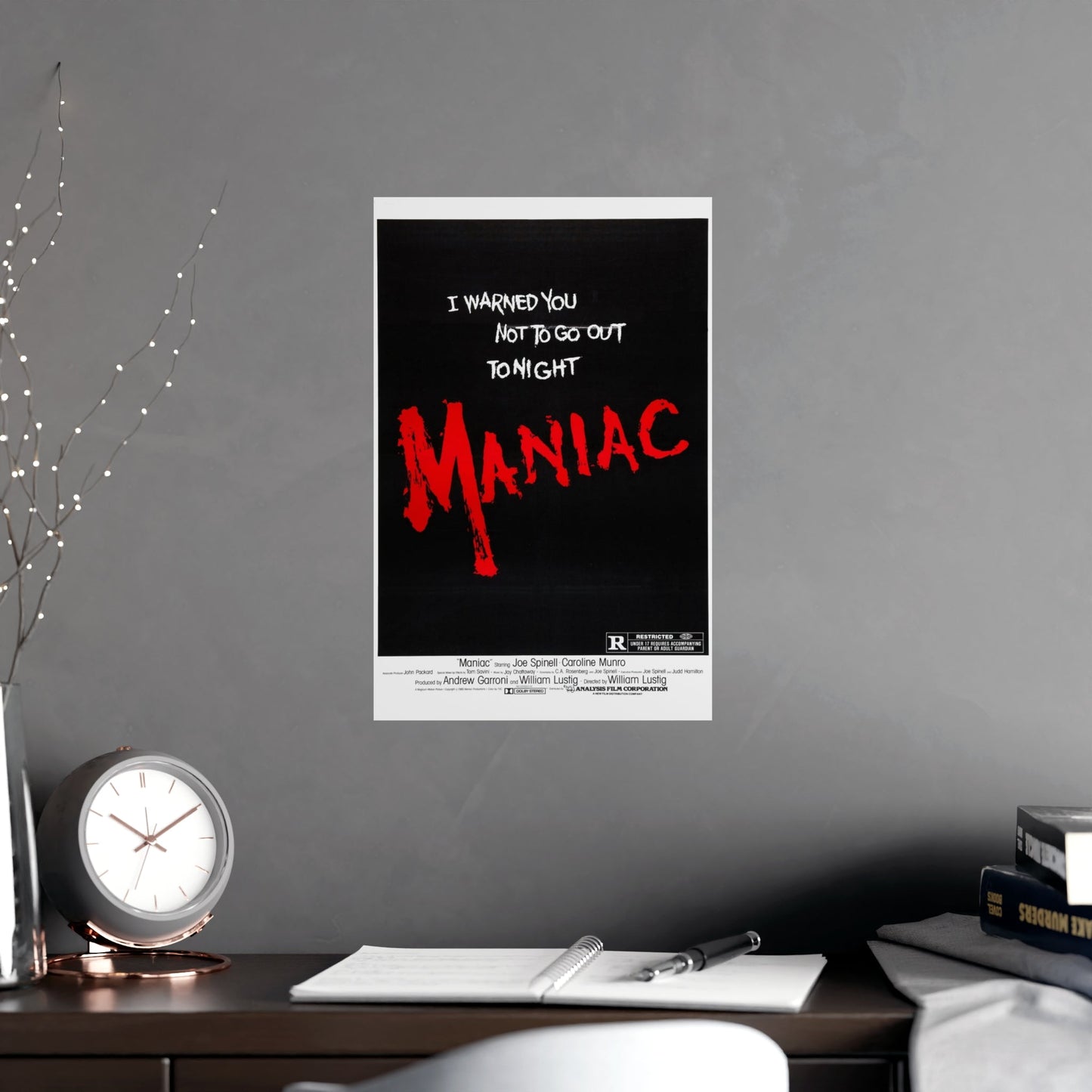 MANIAC (TEASER) 1980 - Paper Movie Poster-The Sticker Space