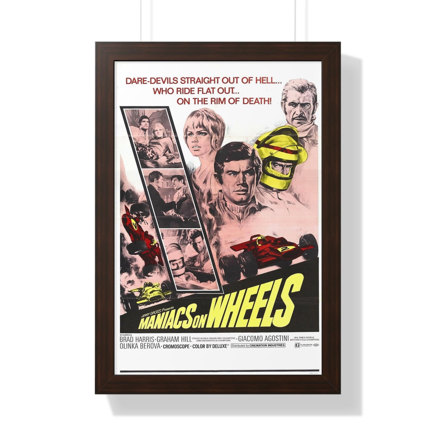 MANIACS ON WHEELS 1949 - Framed Movie Poster-16″ x 24″-The Sticker Space