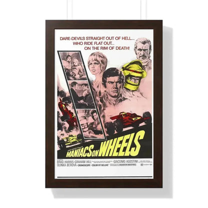 MANIACS ON WHEELS 1949 - Framed Movie Poster 16″ x 24″ Walnut - The Sticker Space