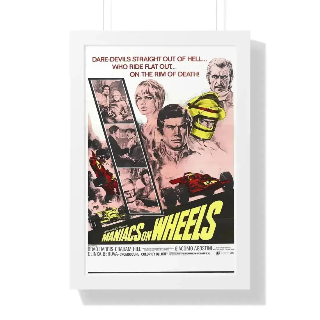 MANIACS ON WHEELS 1949 - Framed Movie Poster 16″ x 24″ White - The Sticker Space
