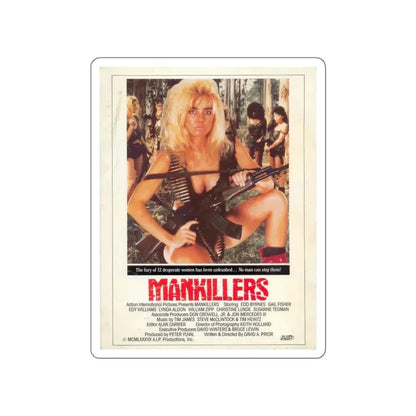 MANKILLERS 1987 Movie Poster STICKER Vinyl Die-Cut Decal 5 Inch - The Sticker Space