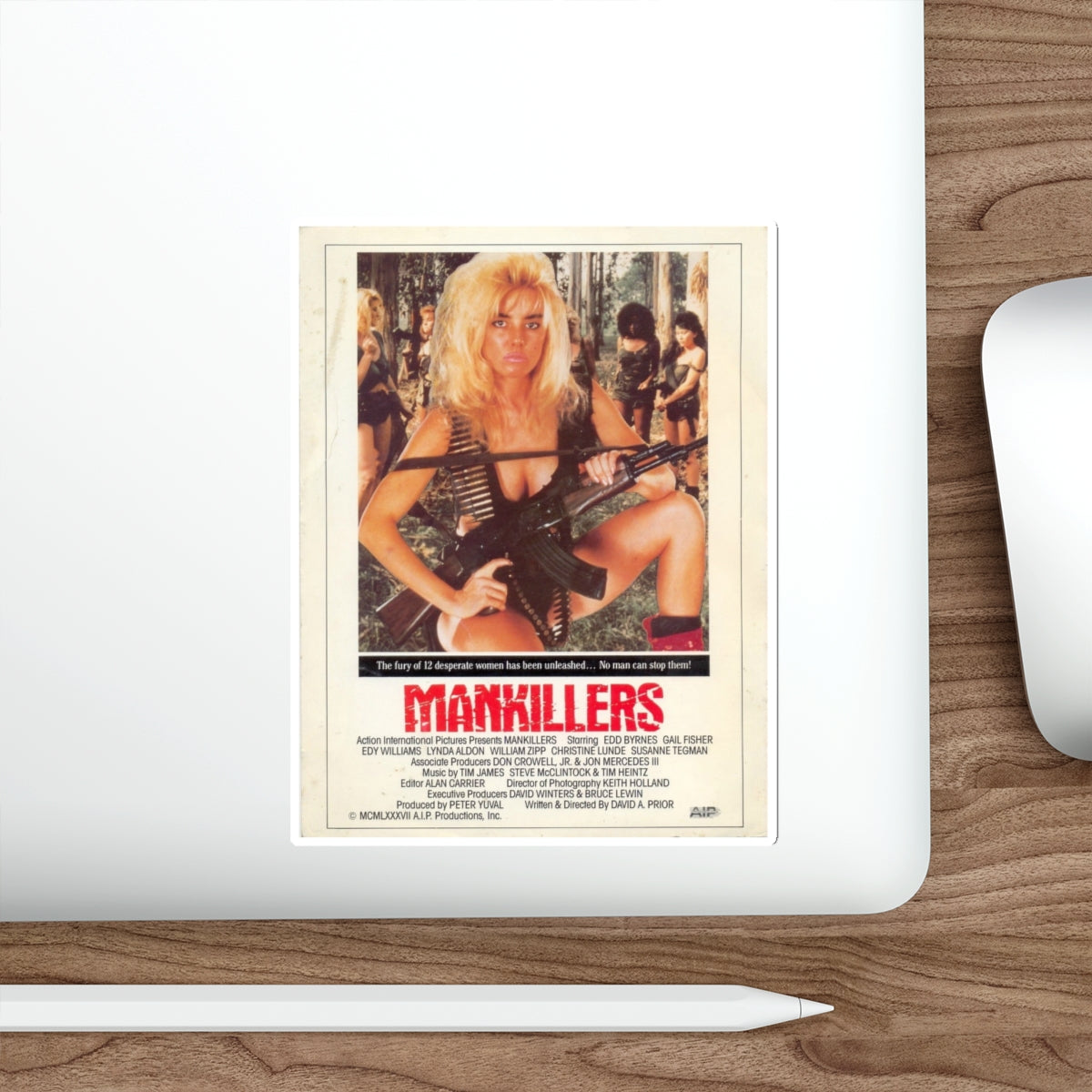 MANKILLERS 1987 Movie Poster STICKER Vinyl Die-Cut Decal-The Sticker Space