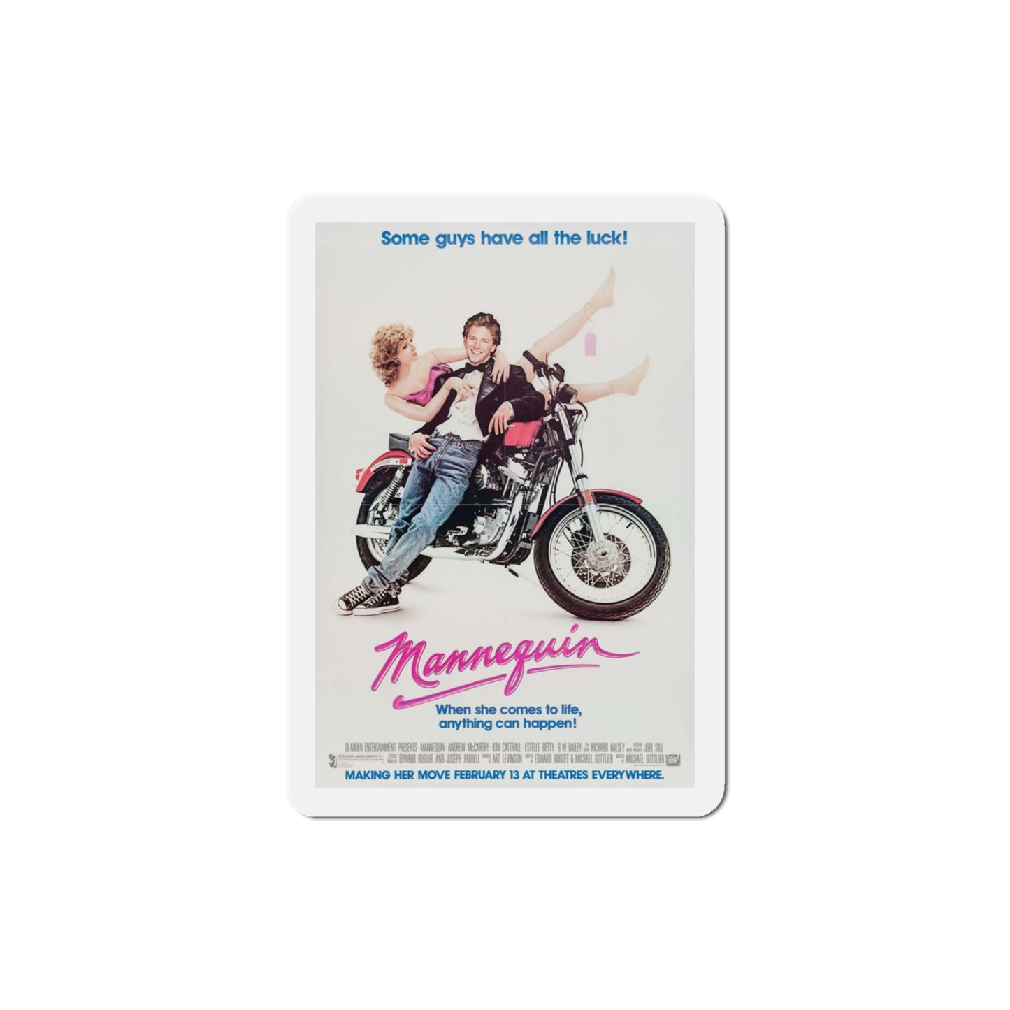 Mannequin 1987 Movie Poster Die-Cut Magnet-3" x 3"-The Sticker Space