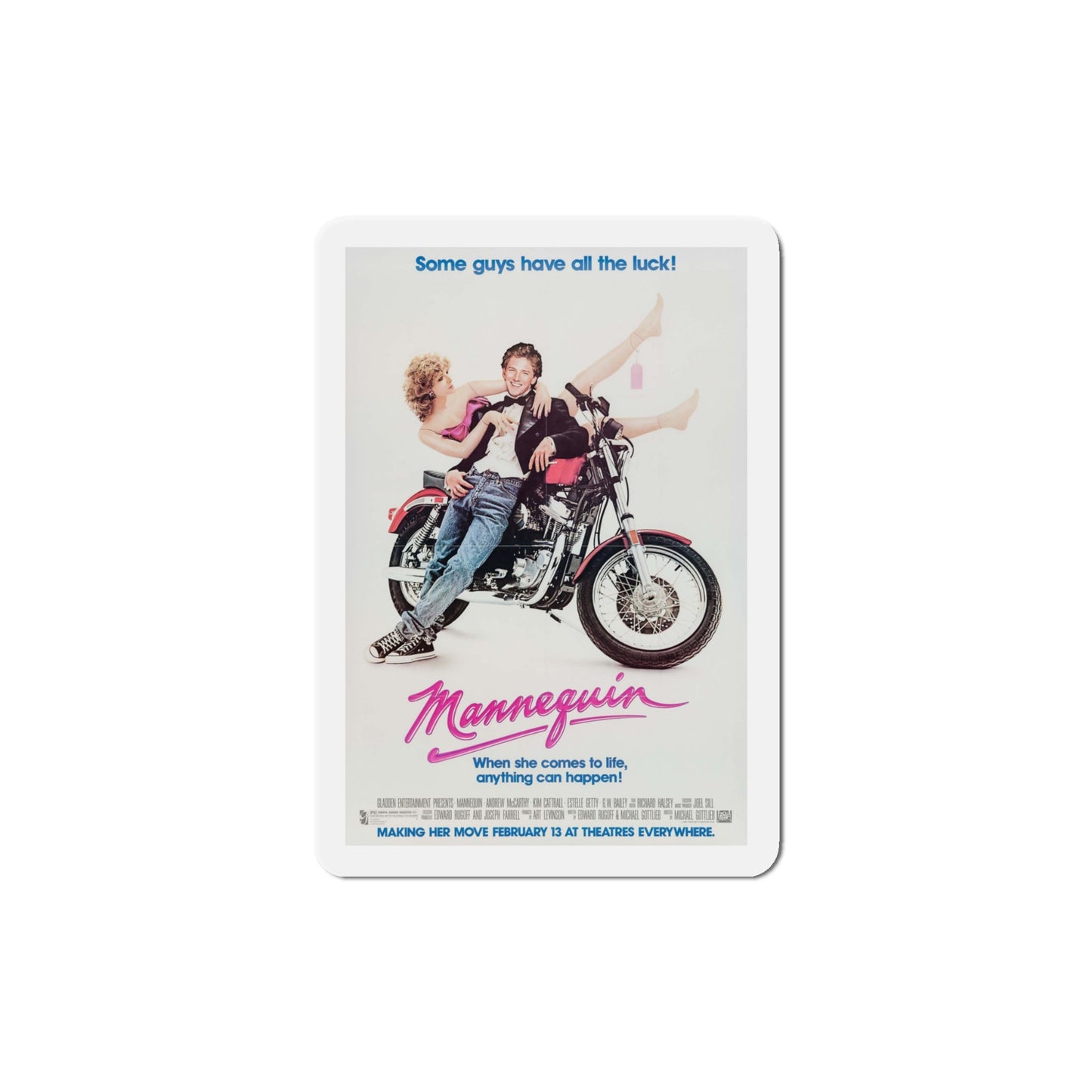 Mannequin 1987 Movie Poster Die-Cut Magnet-4" x 4"-The Sticker Space