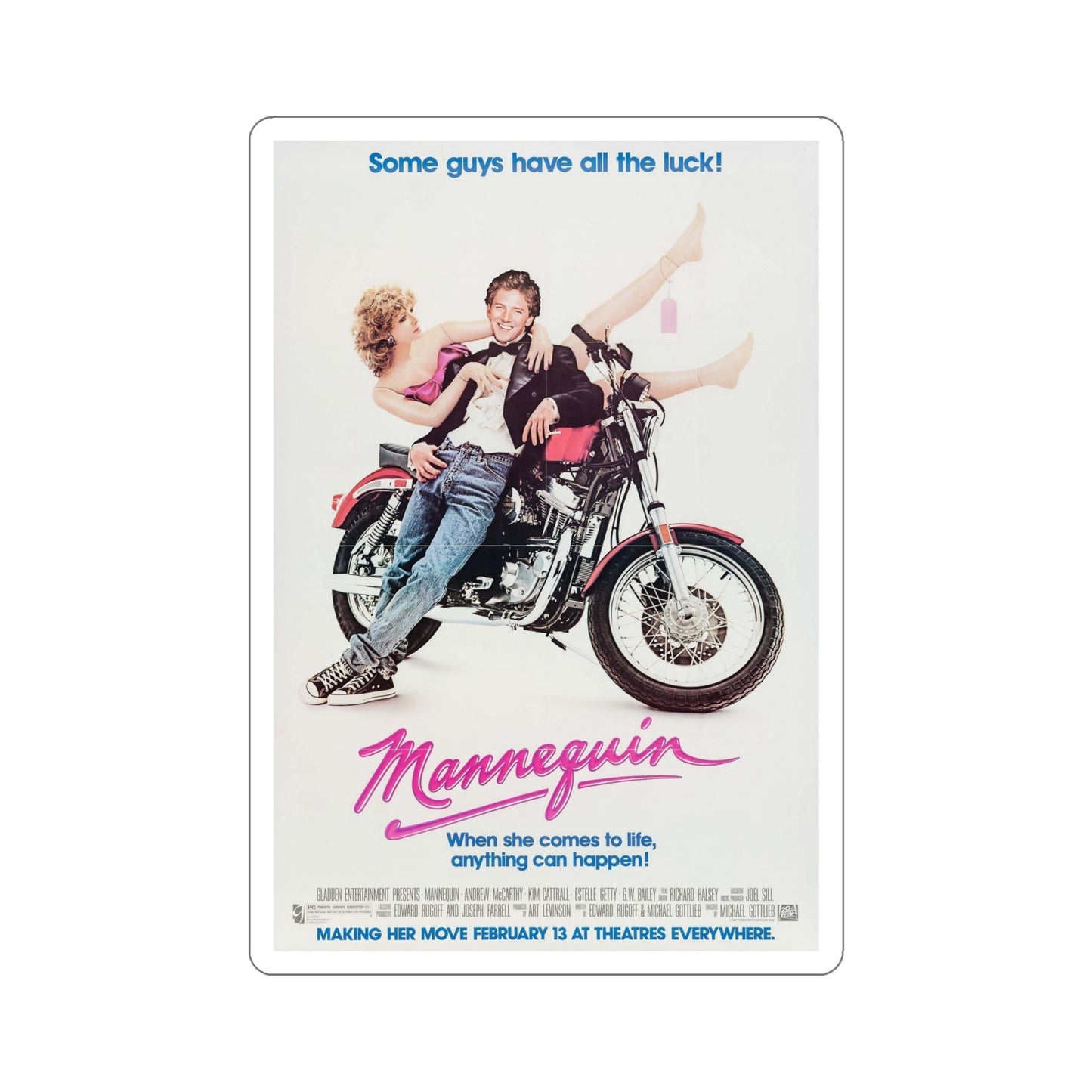 Mannequin 1987 Movie Poster STICKER Vinyl Die-Cut Decal-6 Inch-The Sticker Space