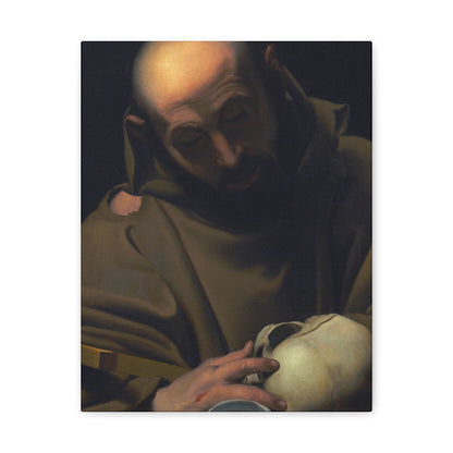 Manner of Bartolomeo Schedoni (1578-1615) Saint Francis , Laid Down on Canvas - Canvas Wall Art-11″ x 14″-The Sticker Space