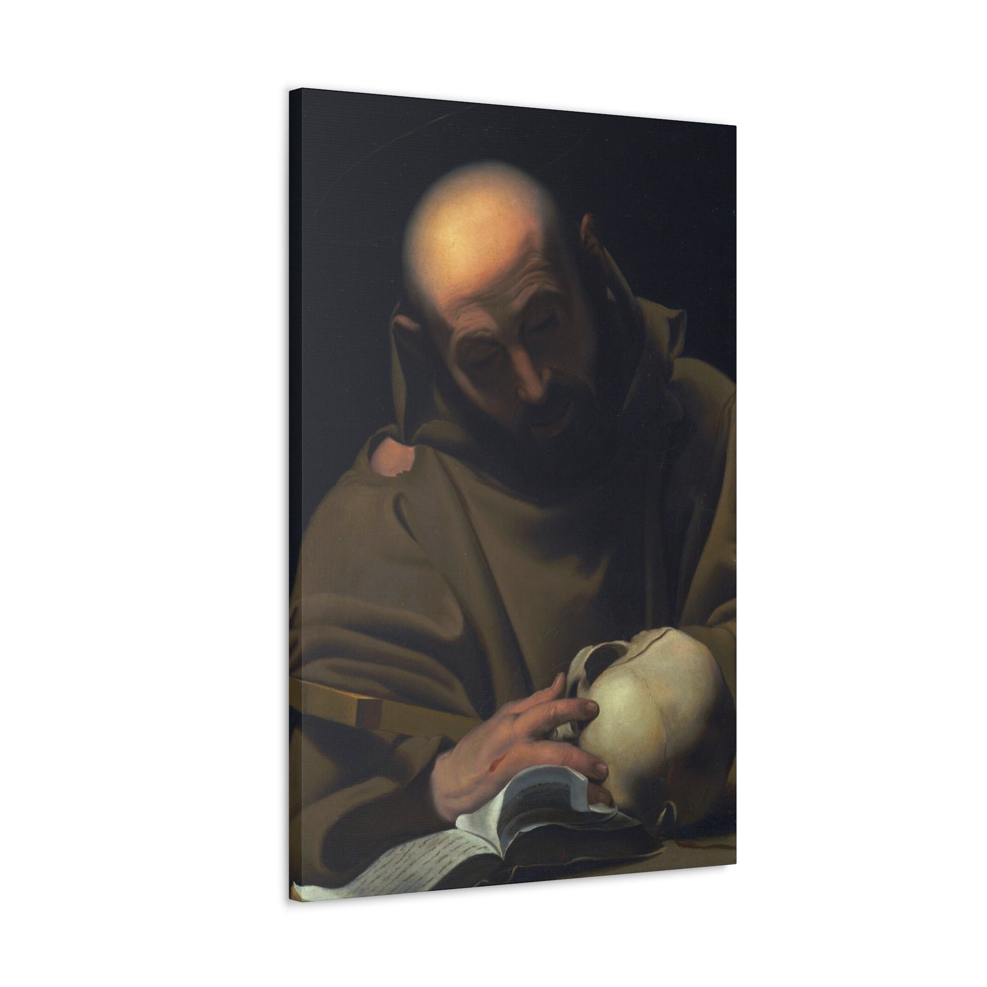 Manner of Bartolomeo Schedoni (1578-1615) Saint Francis , Laid Down on Canvas - Canvas Wall Art-The Sticker Space