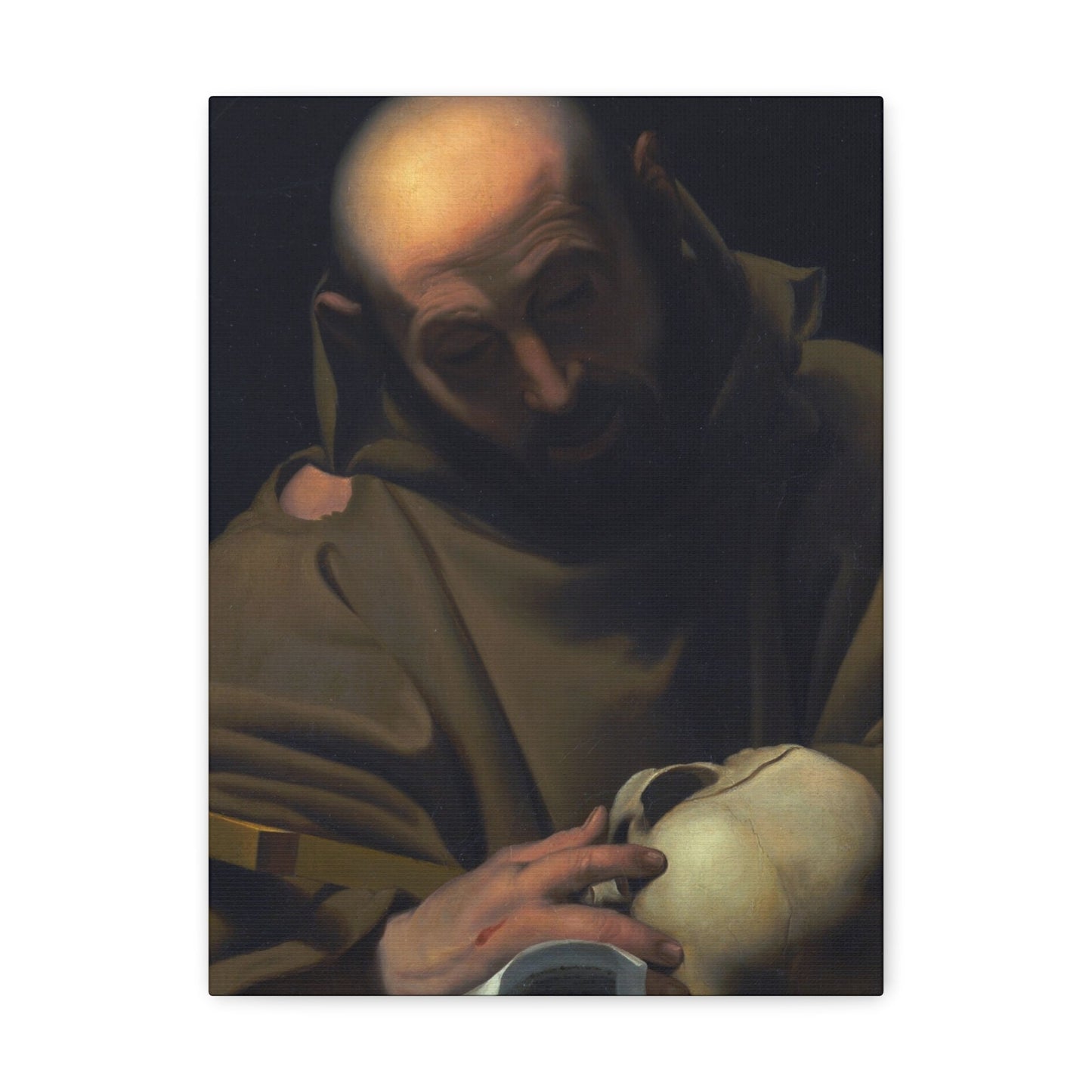 Manner of Bartolomeo Schedoni (1578-1615) Saint Francis , Laid Down on Canvas - Canvas Wall Art-12″ x 16″-The Sticker Space