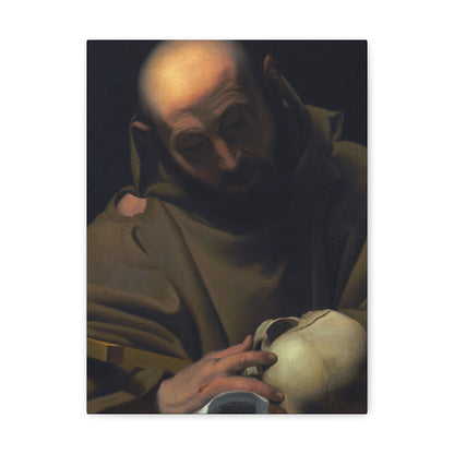 Manner of Bartolomeo Schedoni (1578-1615) Saint Francis , Laid Down on Canvas - Canvas Wall Art-12″ x 16″-The Sticker Space