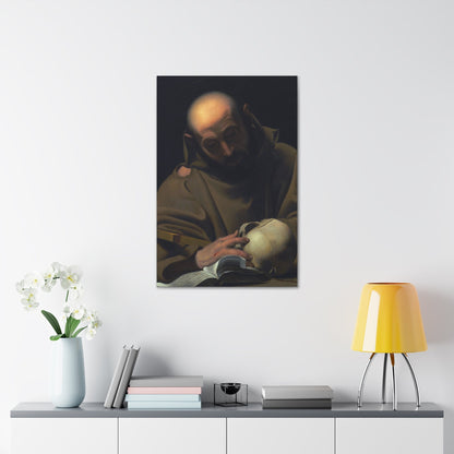 Manner of Bartolomeo Schedoni (1578-1615) Saint Francis , Laid Down on Canvas - Canvas Wall Art-The Sticker Space