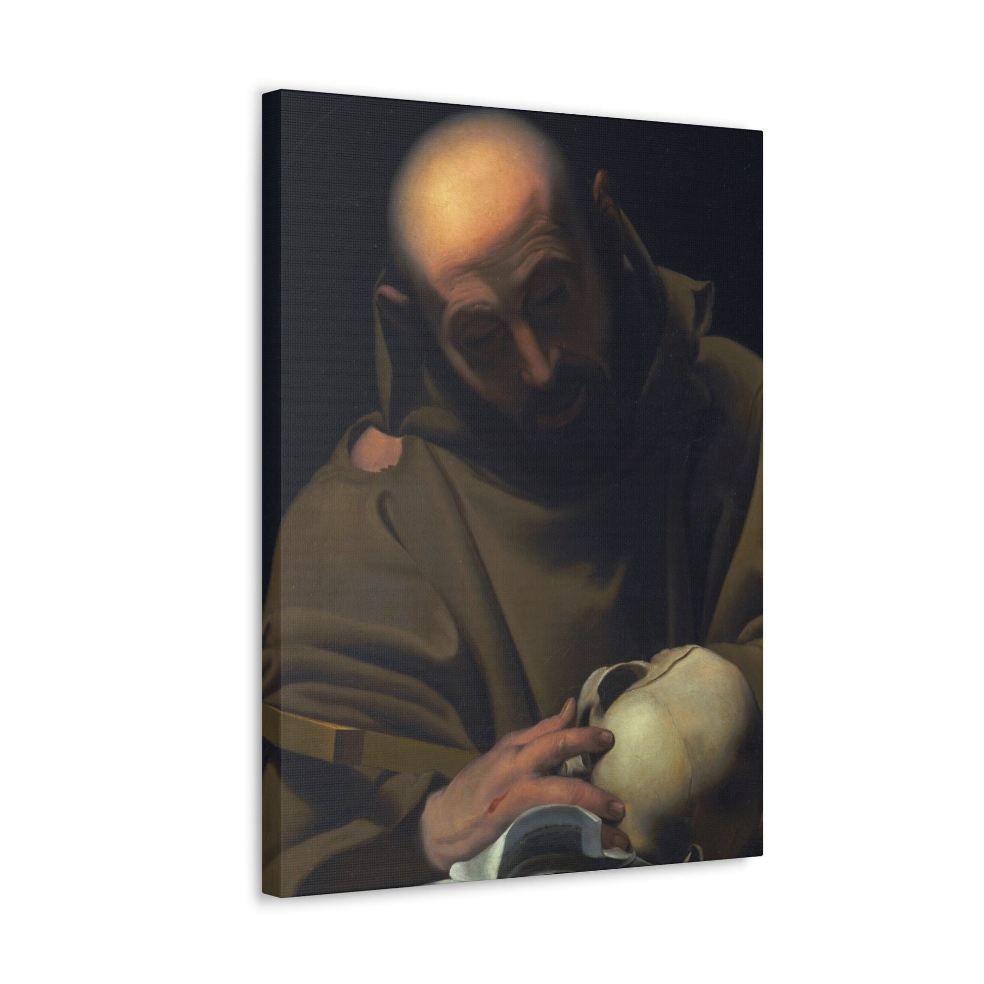 Manner of Bartolomeo Schedoni (1578-1615) Saint Francis , Laid Down on Canvas - Canvas Wall Art-The Sticker Space