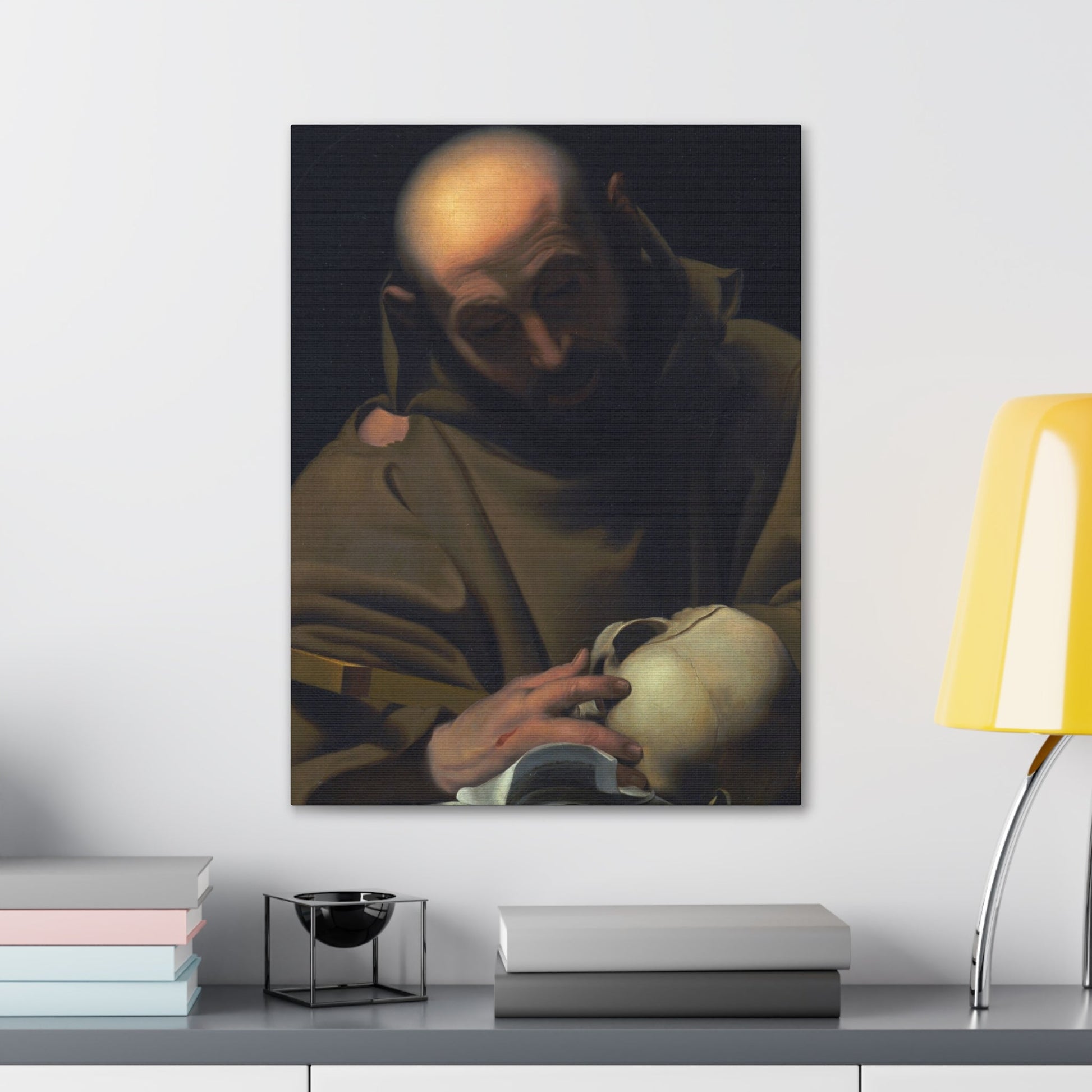 Manner of Bartolomeo Schedoni (1578-1615) Saint Francis , Laid Down on Canvas - Canvas Wall Art-The Sticker Space